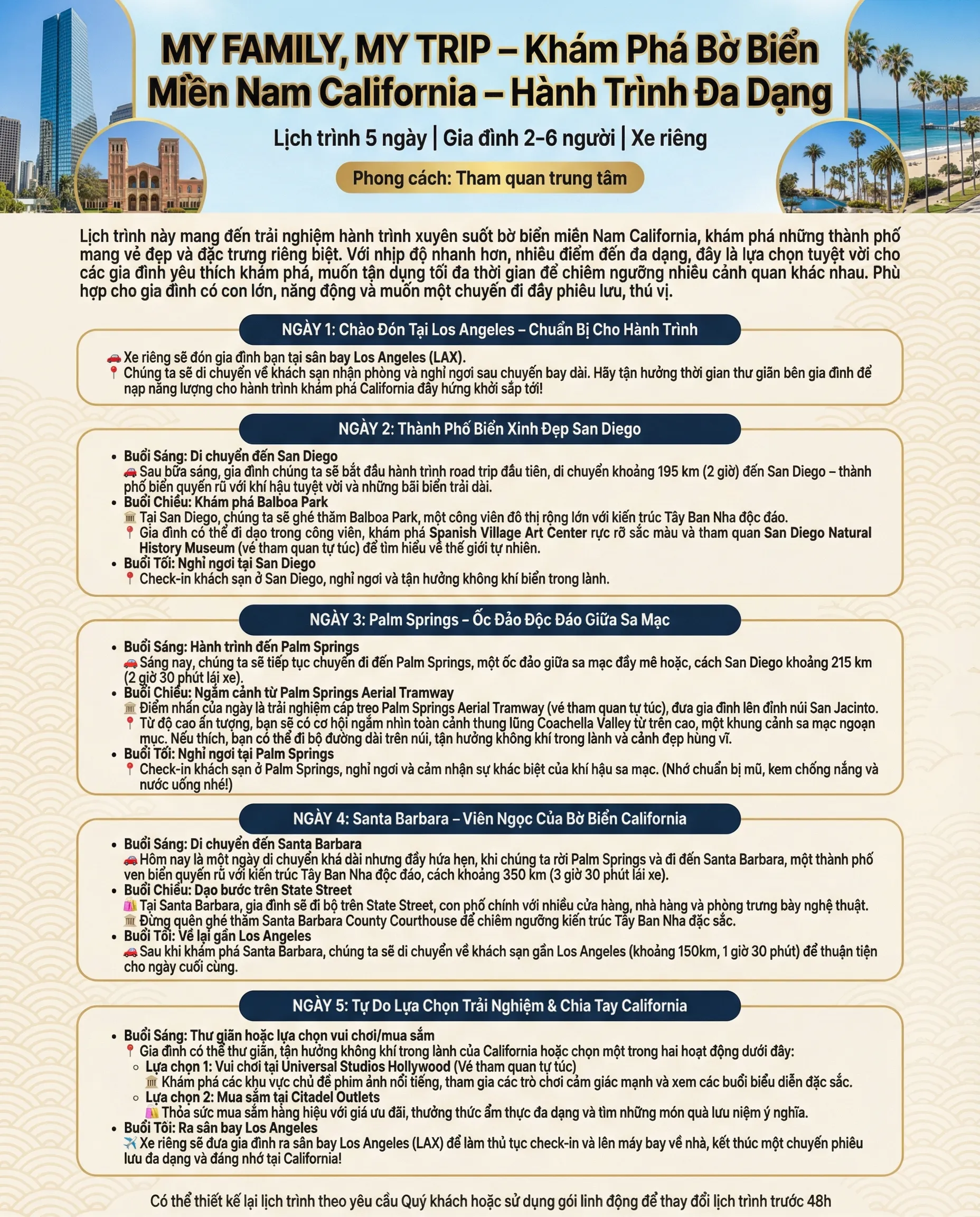 Tổng quan du lịch Los Angeles Option 2